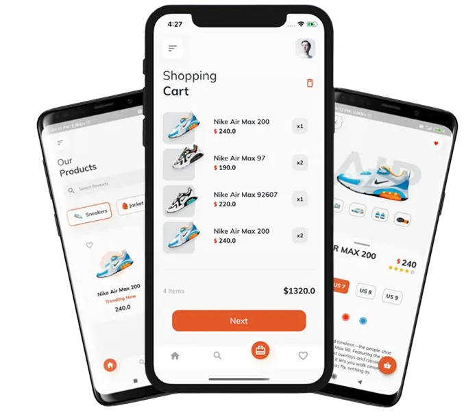 E-commerce Mobile App Screens